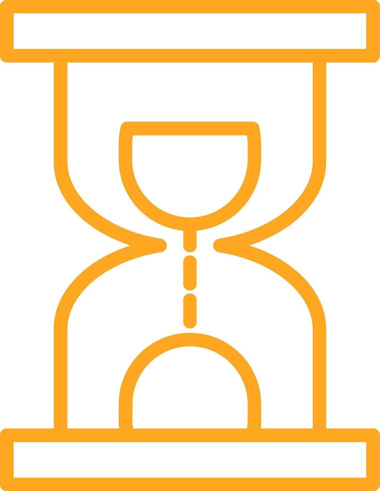 Hourglass Line Multi Colors Icon vector