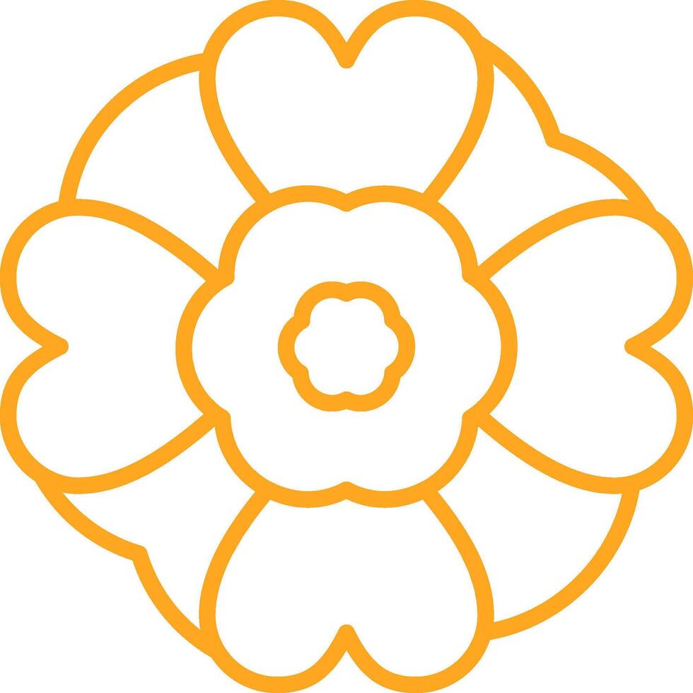 Mint Marigold Line Multi Colors Icon vector