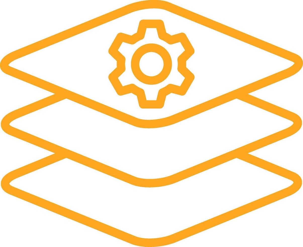 Layers Line Multi Colors Icon vector