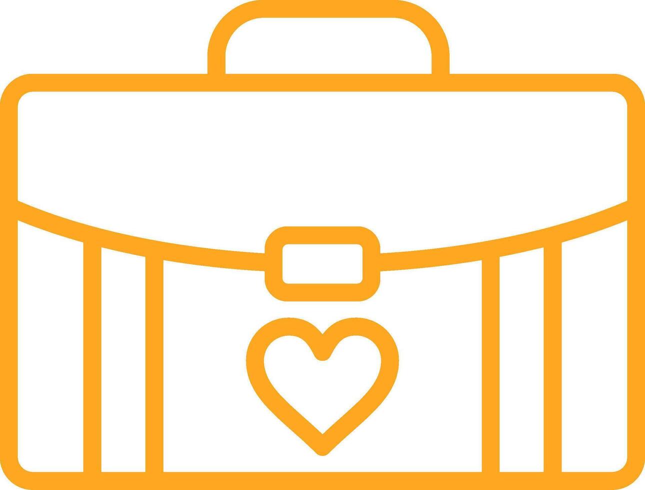 Suitcase Line Multi Colors Icon vector