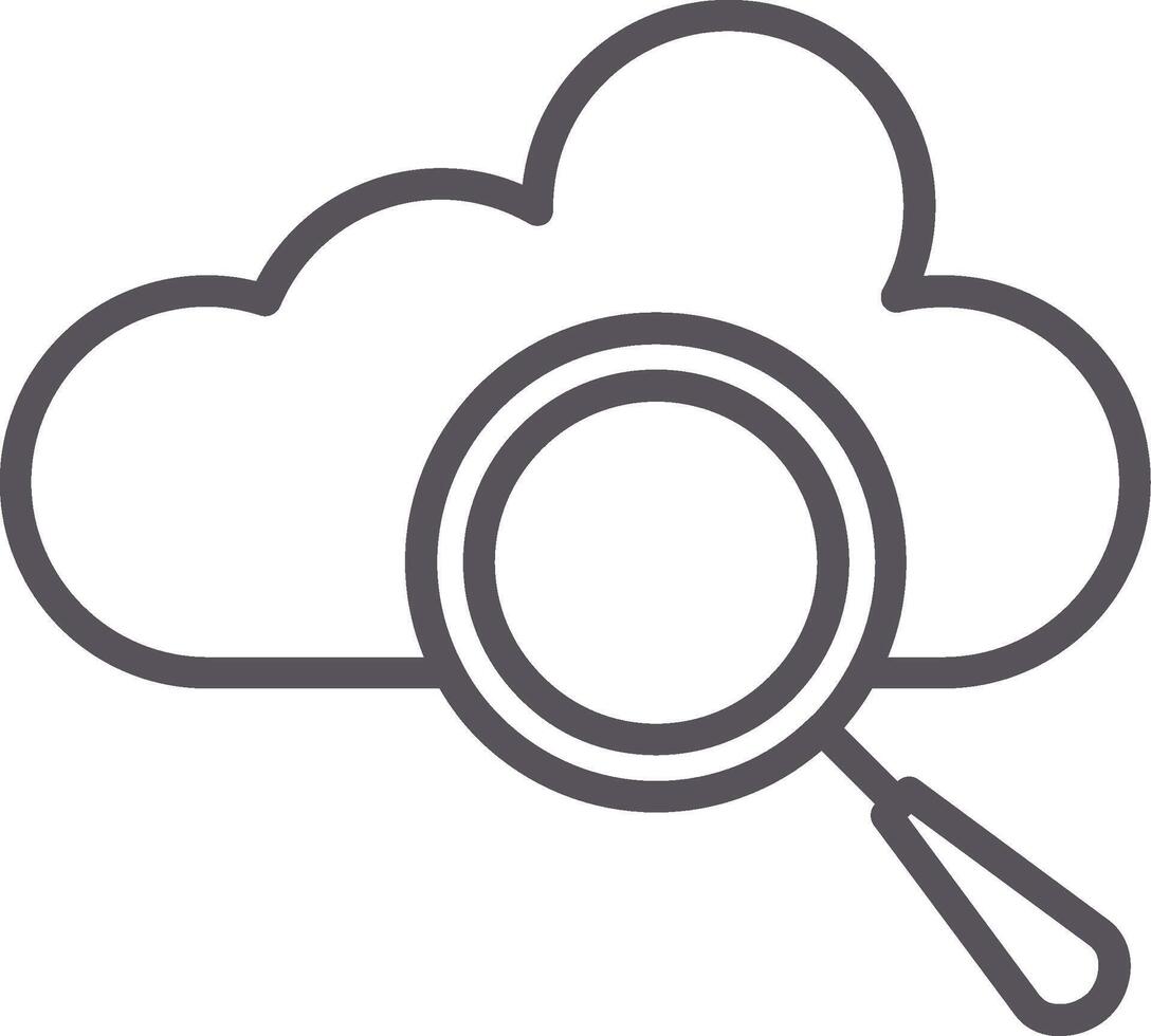 Cloud Computing Line Multi Colors Icon vector