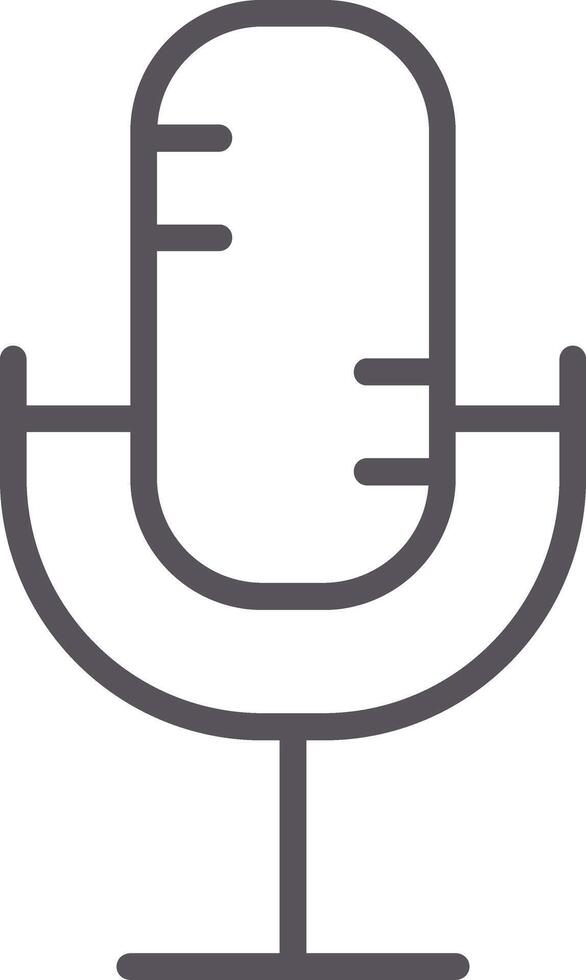 Microphone Line Multi Colors Icon vector