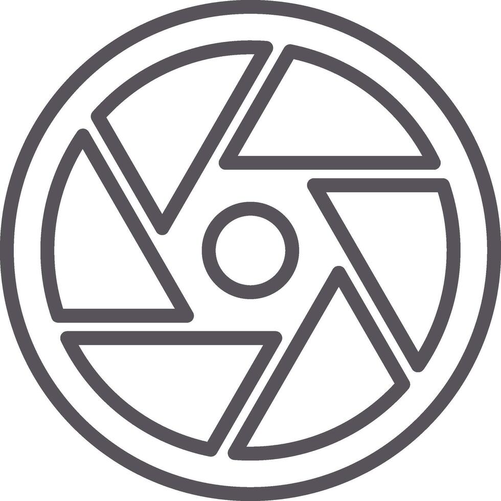 Shutter Line Multi Colors Icon vector