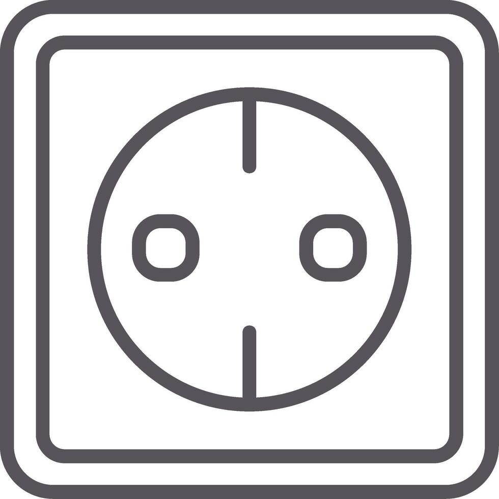 socket Line Multi Colors Icon vector