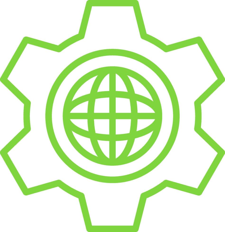 Cogwheel Line Multi Colors Icon vector