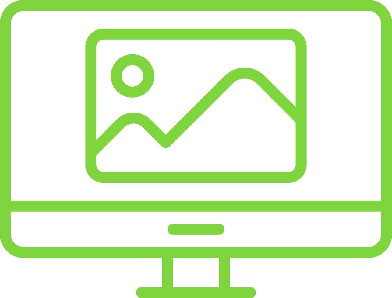 Monitor Line Multi Colors Icon vector
