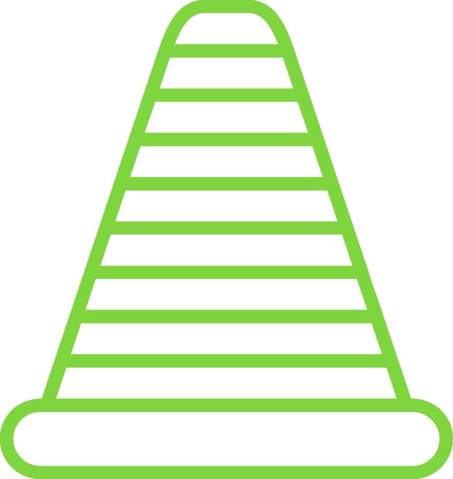 Traffic Cone Line Multi Colors Icon vector
