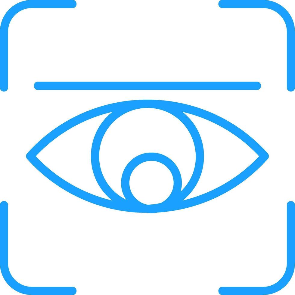Retina Line Multi Colors Icon vector