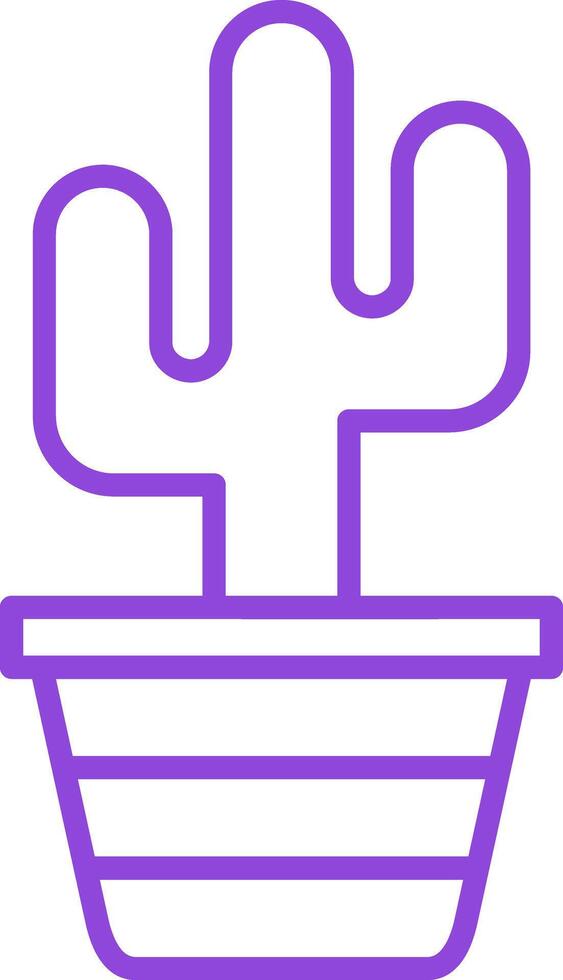Cactus Line Multi Colors Icon vector