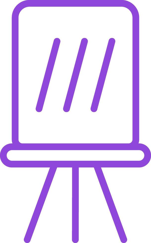 Easel Line Multi Colors Icon vector