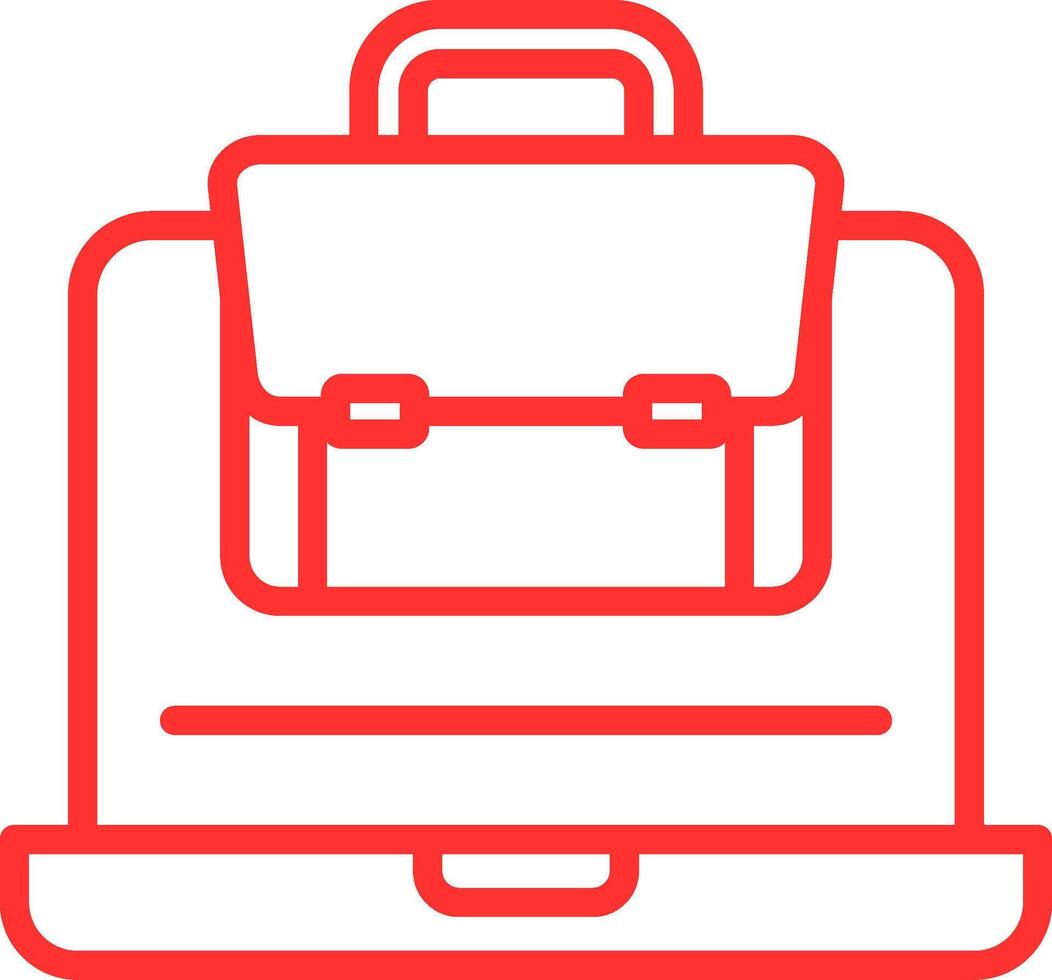 Suitcase Line Multi Colors Icon vector