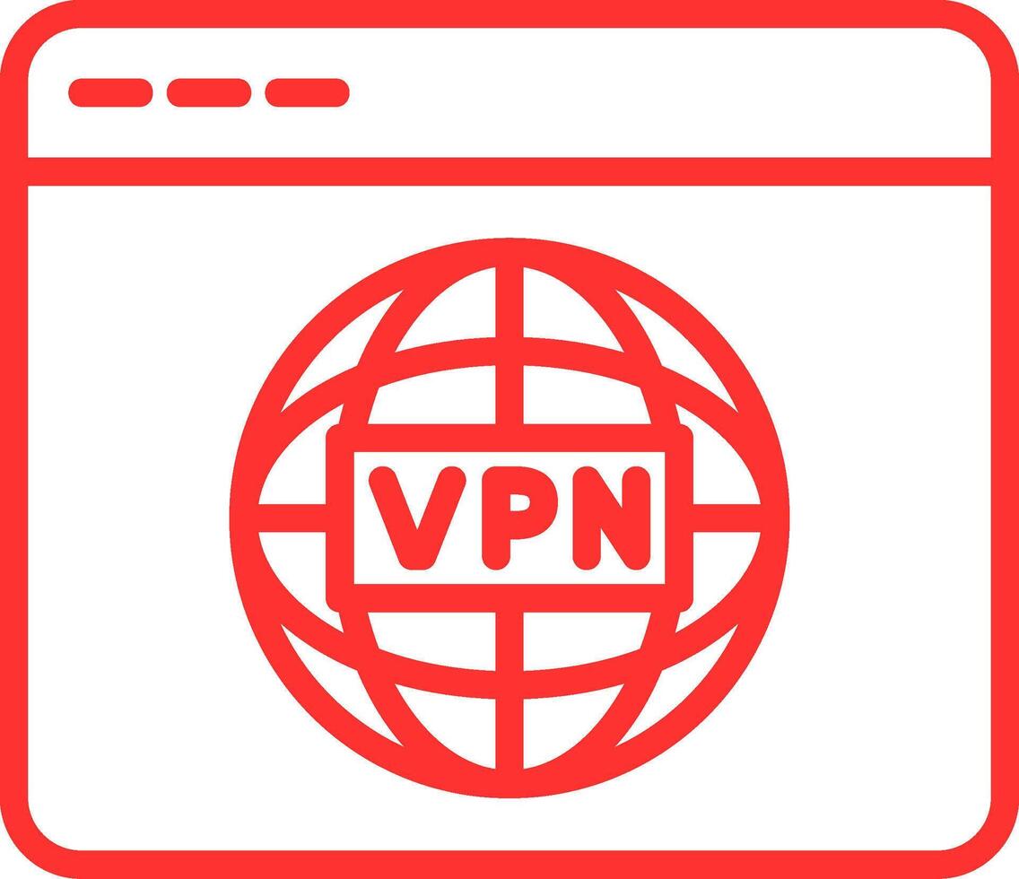 VPN Line Multi Colors Icon vector