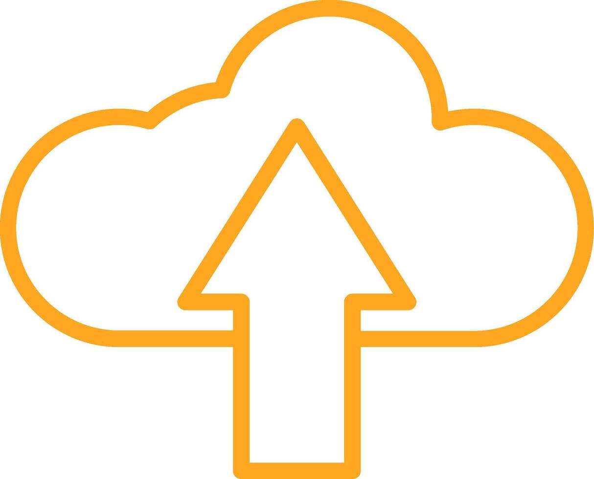 Cloud Computing Line Multi Colors Icon vector
