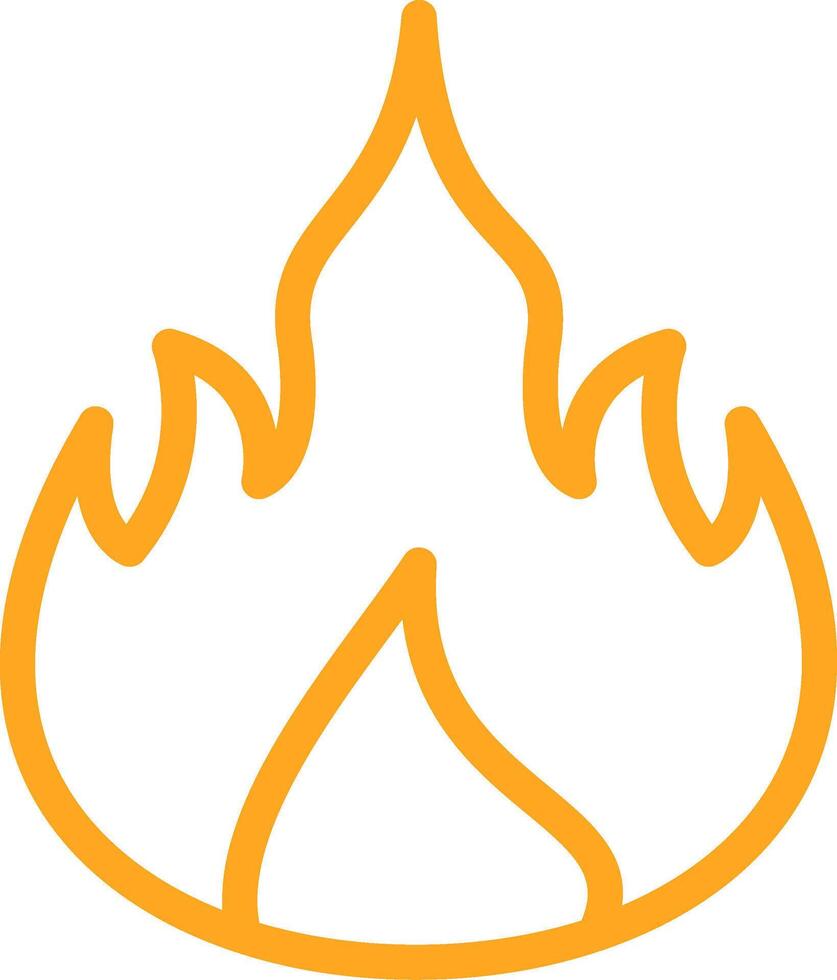 Fire Line Multi Colors Icon vector