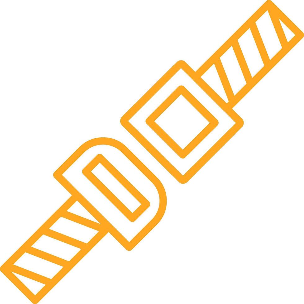 Seat Belt Line Multi Colors Icon vector