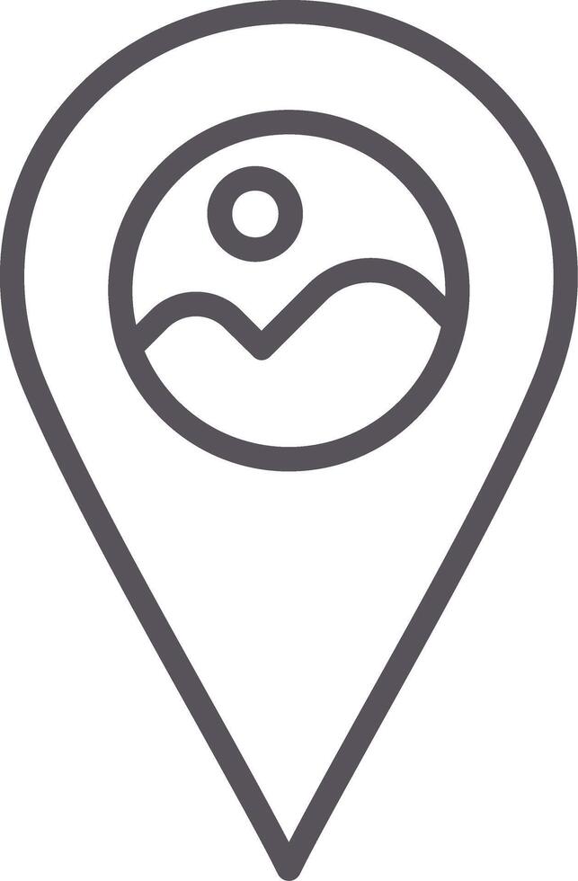 Location Line Multi Colors Icon vector
