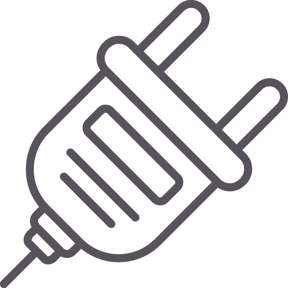 Plug Line Multi Colors Icon vector