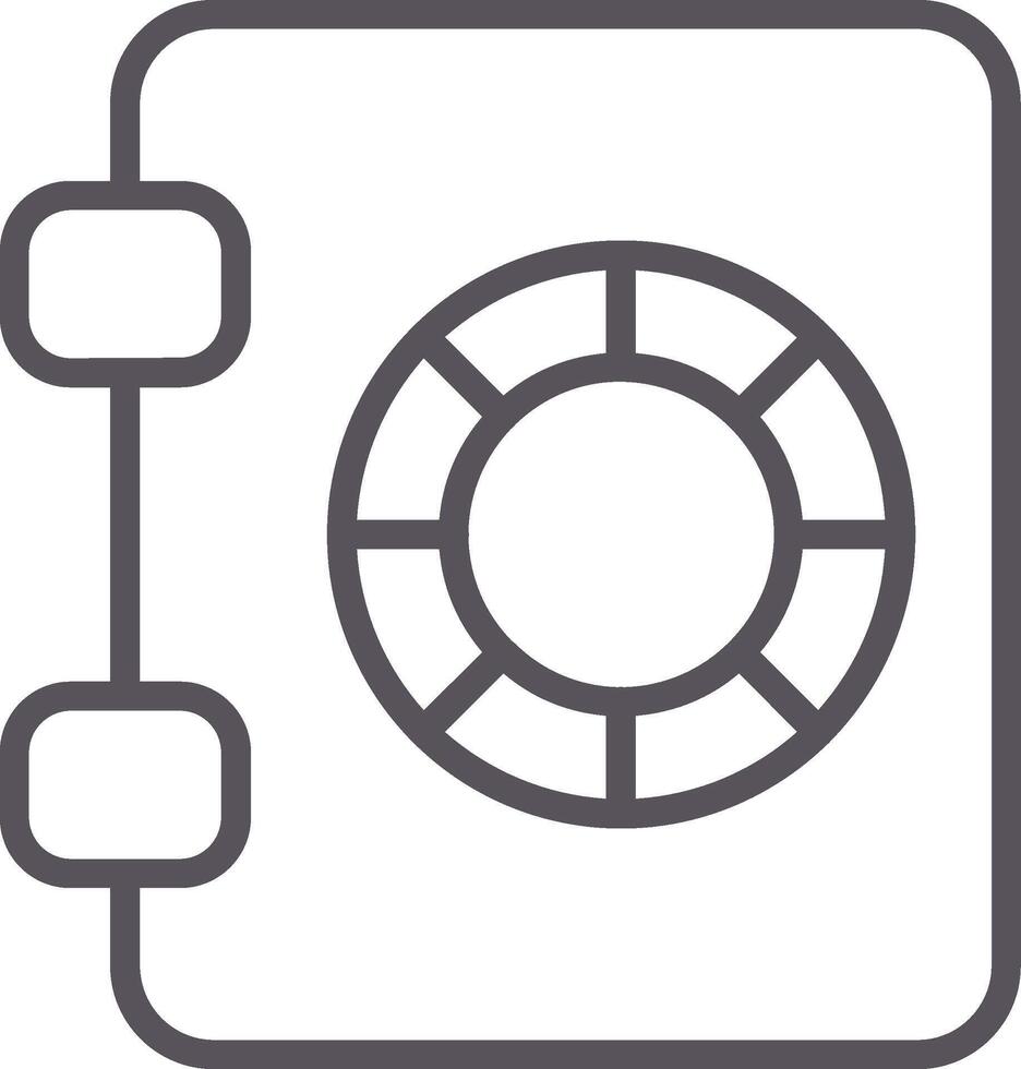 Safe Line Multi Colors Icon vector