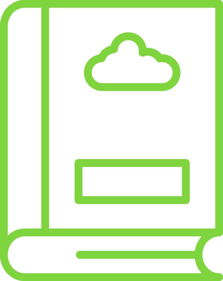 Cloud Line Multi Colors Icon vector