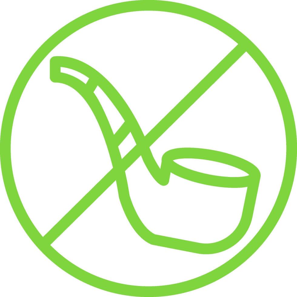 No Smoking Pipe Line Multi Colors Icon vector