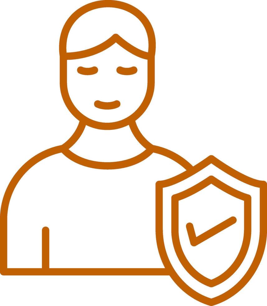 Trust Line Multi Colors Icon vector