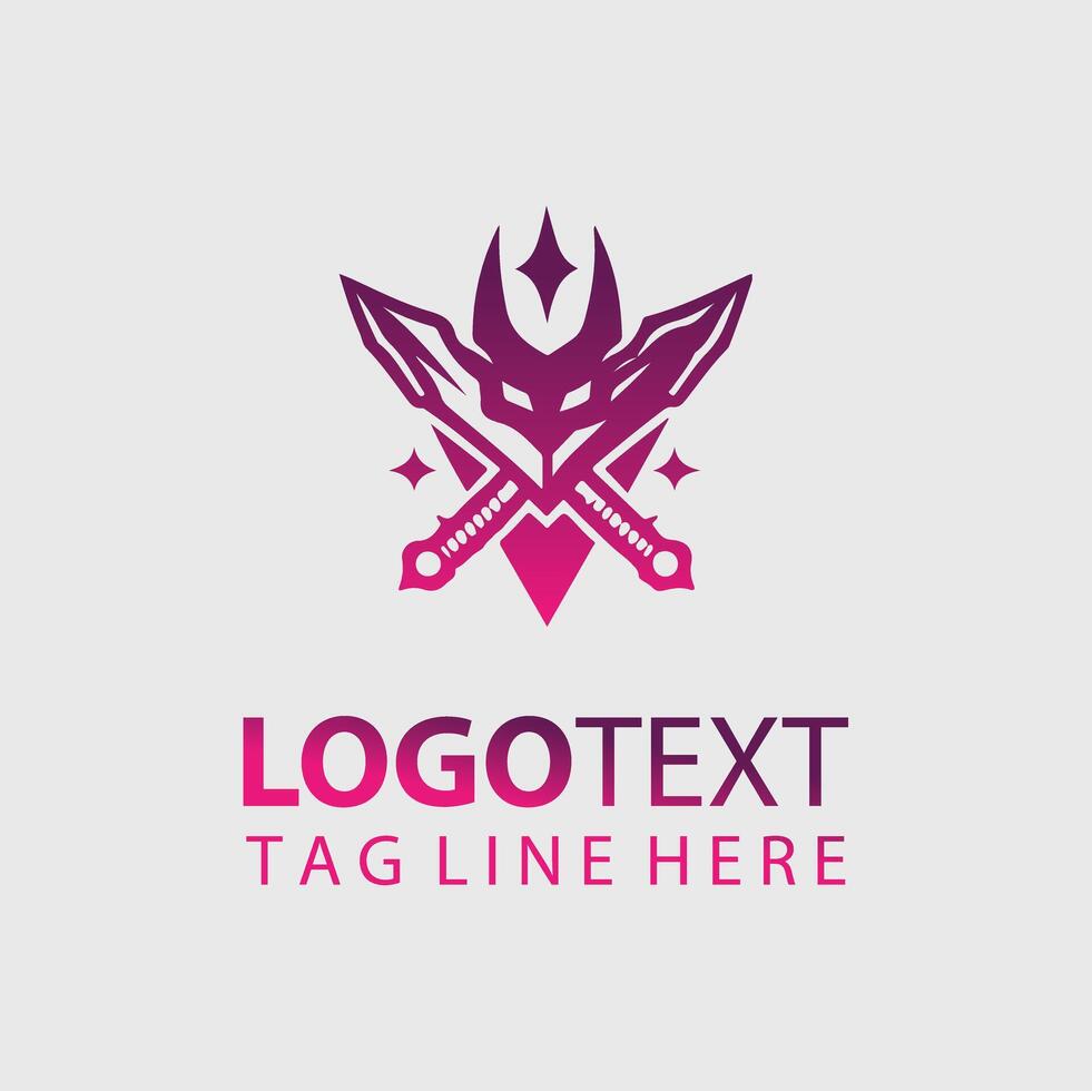 A pink and purple logo design for a business vector