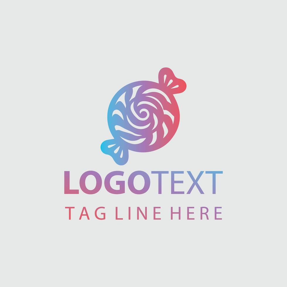 A colorful candy logo design vector