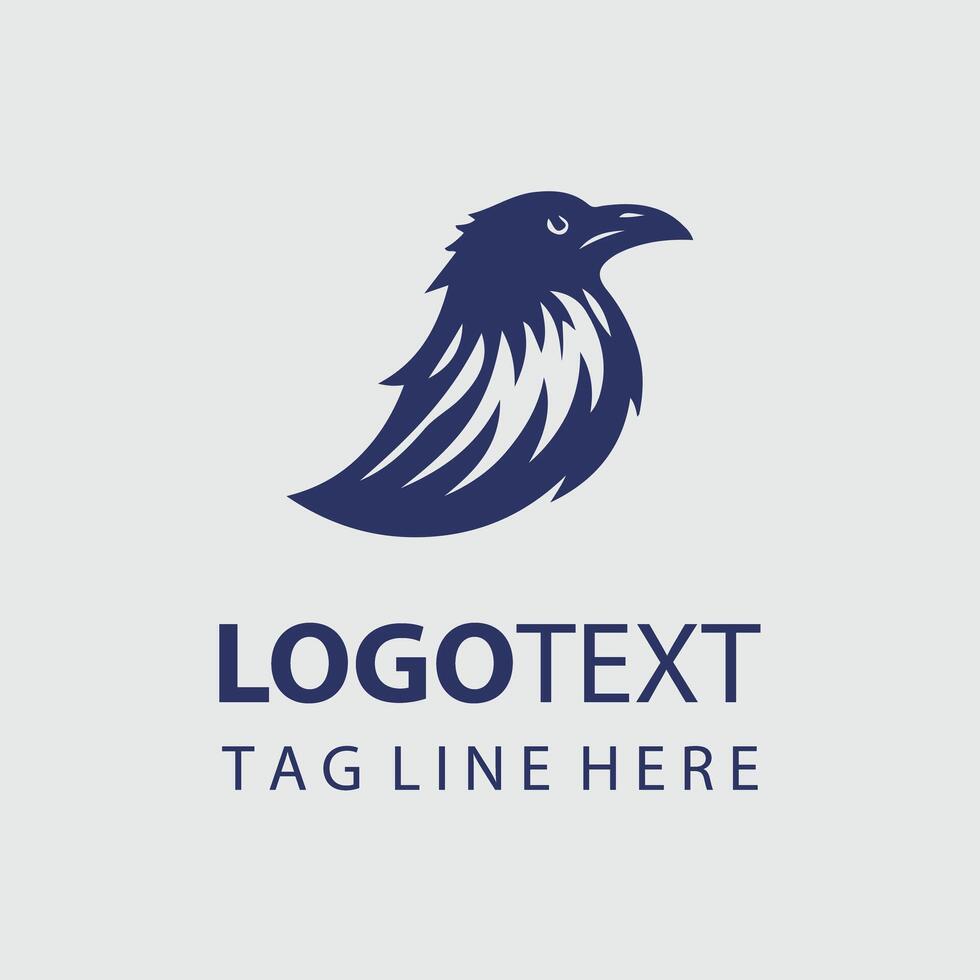 A raven logo design for a business vector