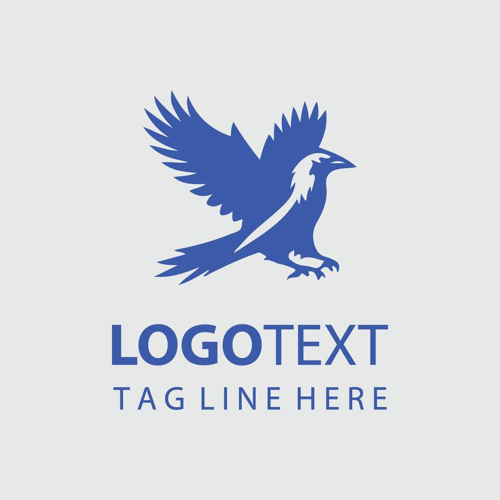 Blue bird logo design vector