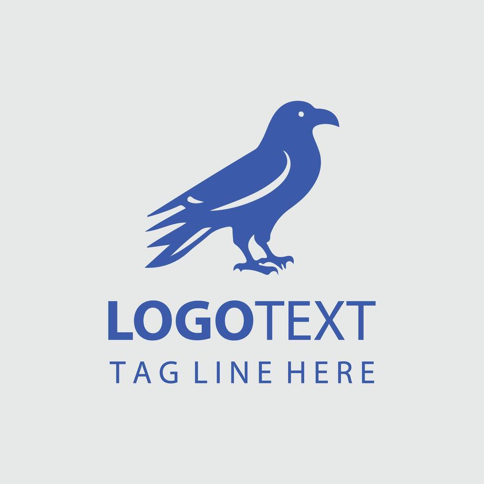 Blue bird logo design vector