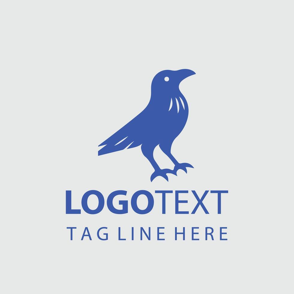 Blue bird logo design vector