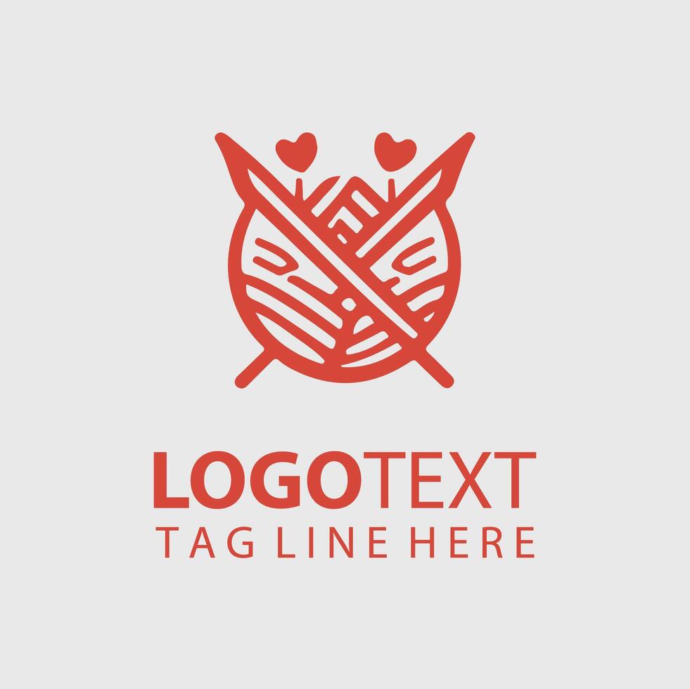 Knitting - knitting logo design vector