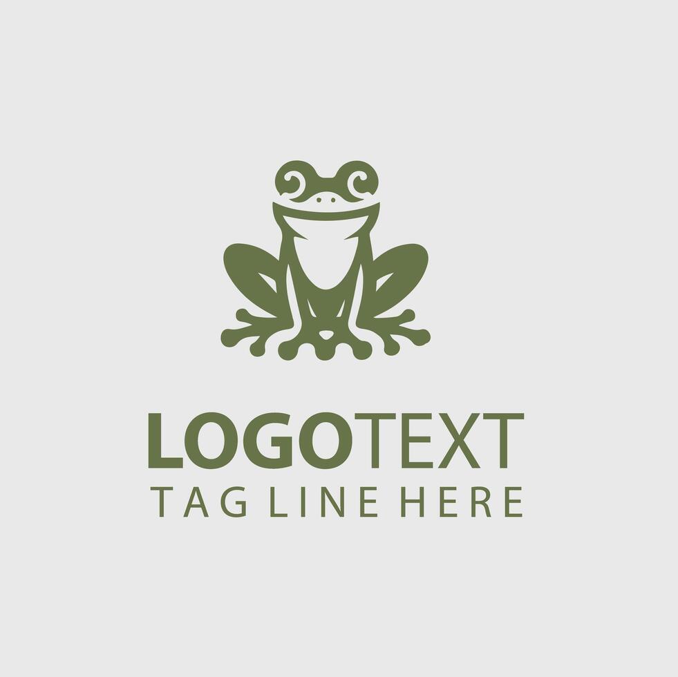 Frog logo design vector