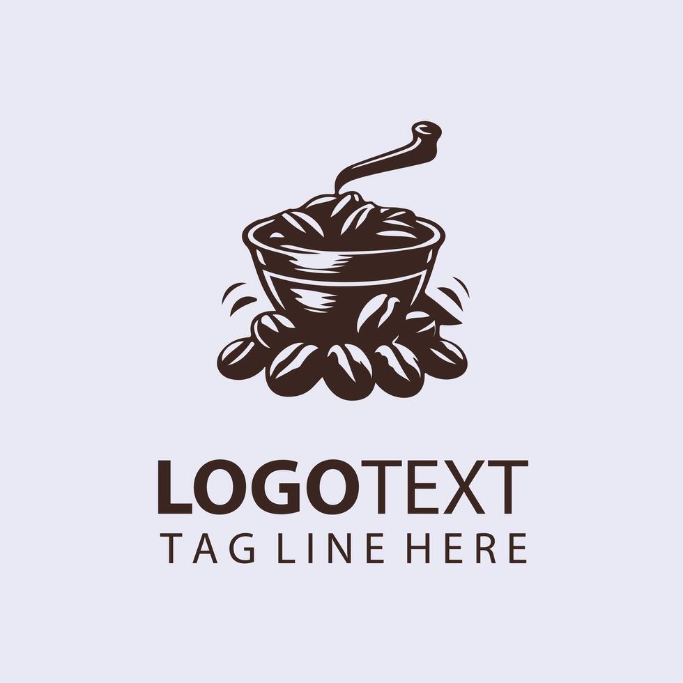 Coffee beans logo design vector