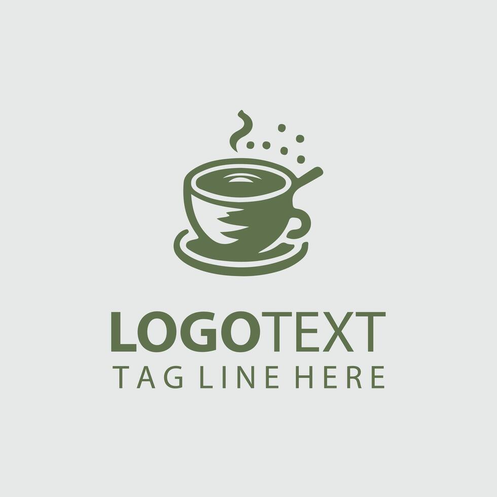 Coffee cup logo design vector