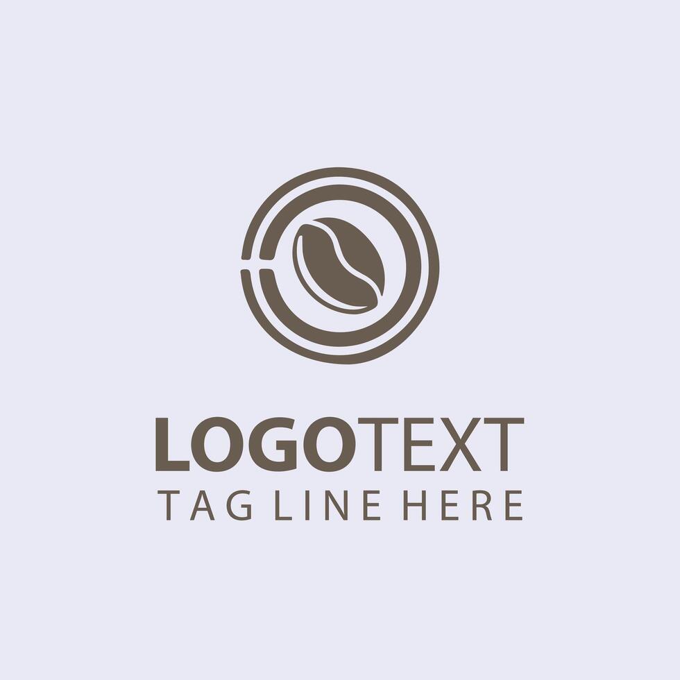 Coffee bean logo design vector