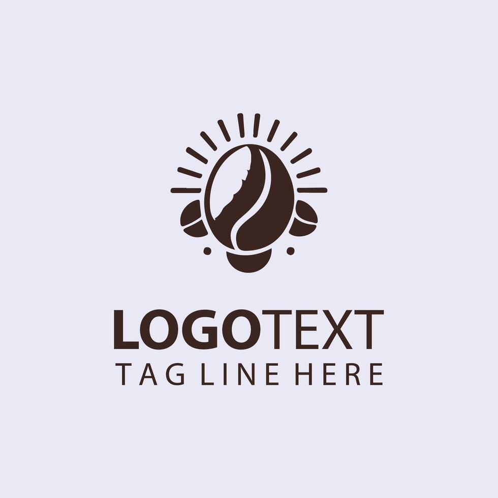 Coffee bean logo design vector