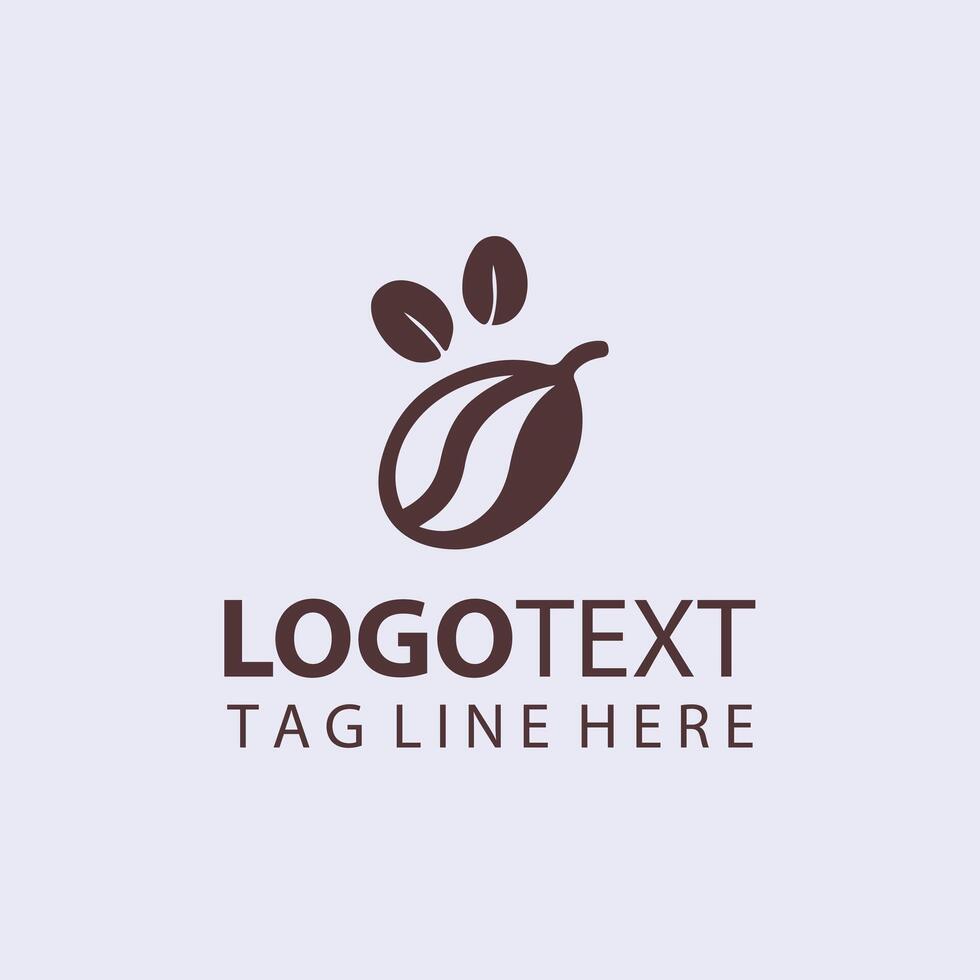A coffee bean logo design vector