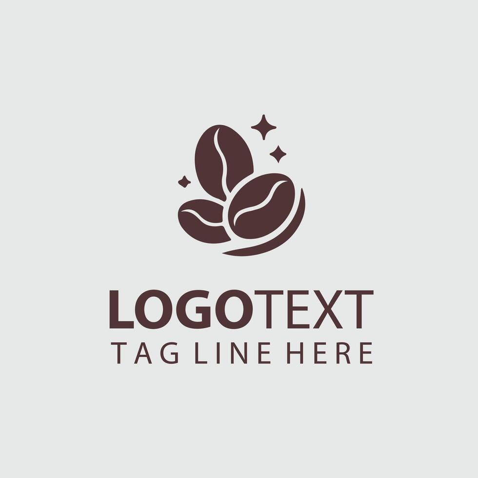 Coffee beans logo design vector