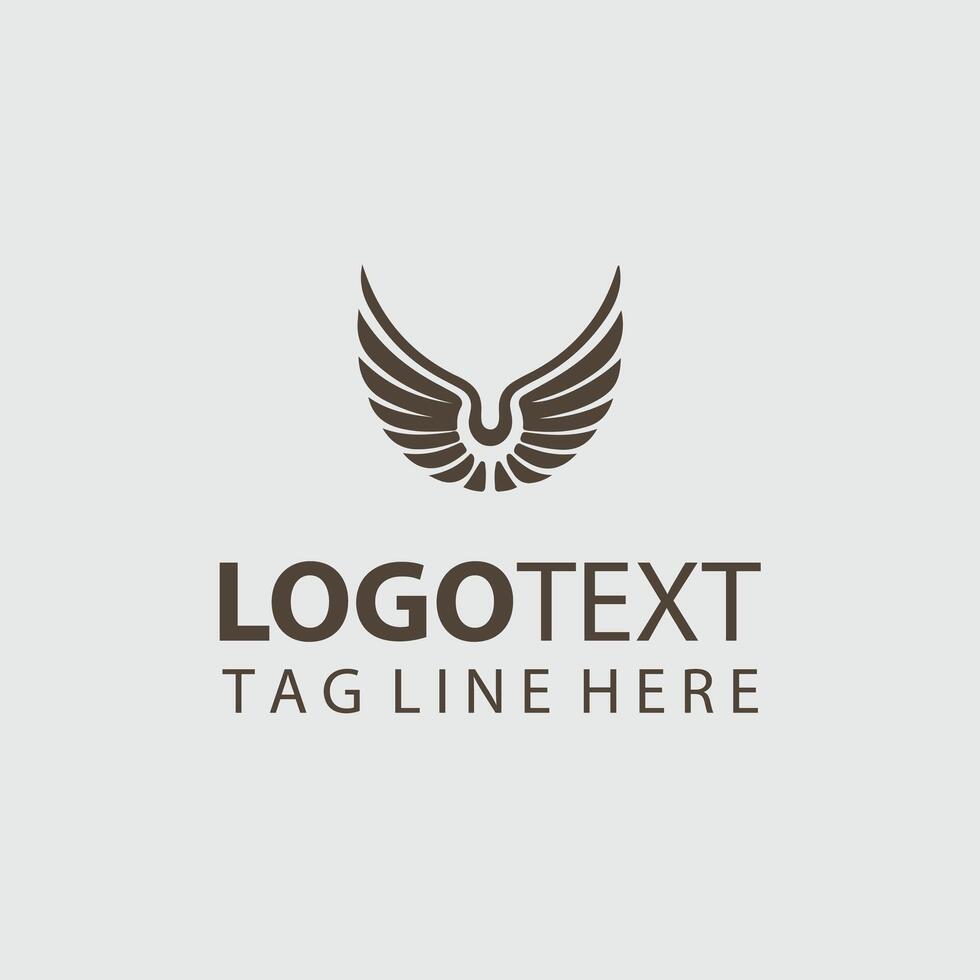A logo design for a company that is made from a bird vector