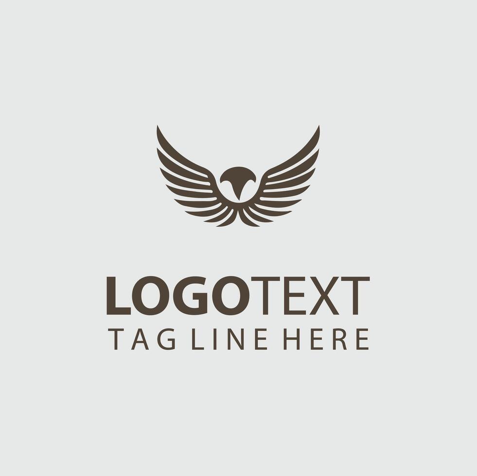 A logo design for a company that is made up of an eagle vector