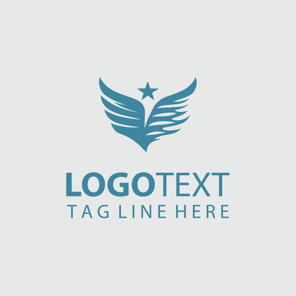 The logo for a company that is called 'wings' vector