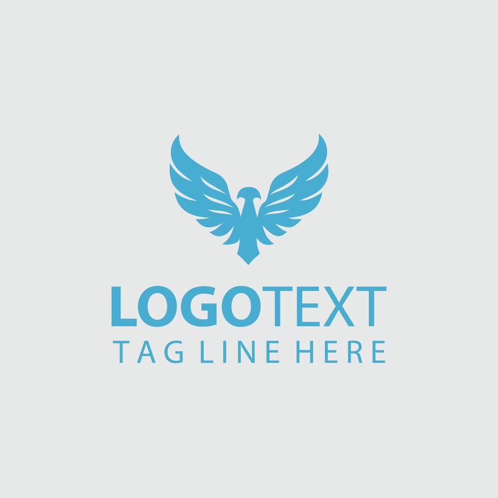 Blue eagle logo design vector