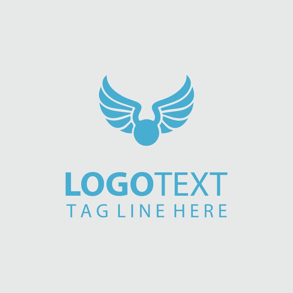 Blue bird logo design vector