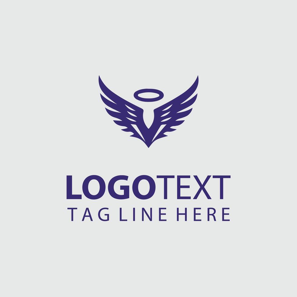 Angel wings logo design vector