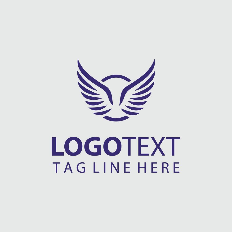 A logo design for a company that is purple and white vector