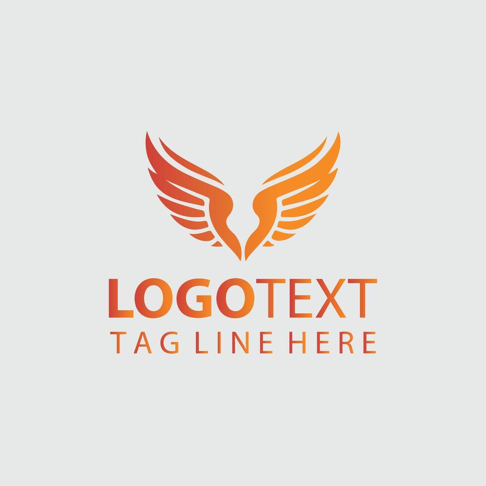 An orange bird logo design vector