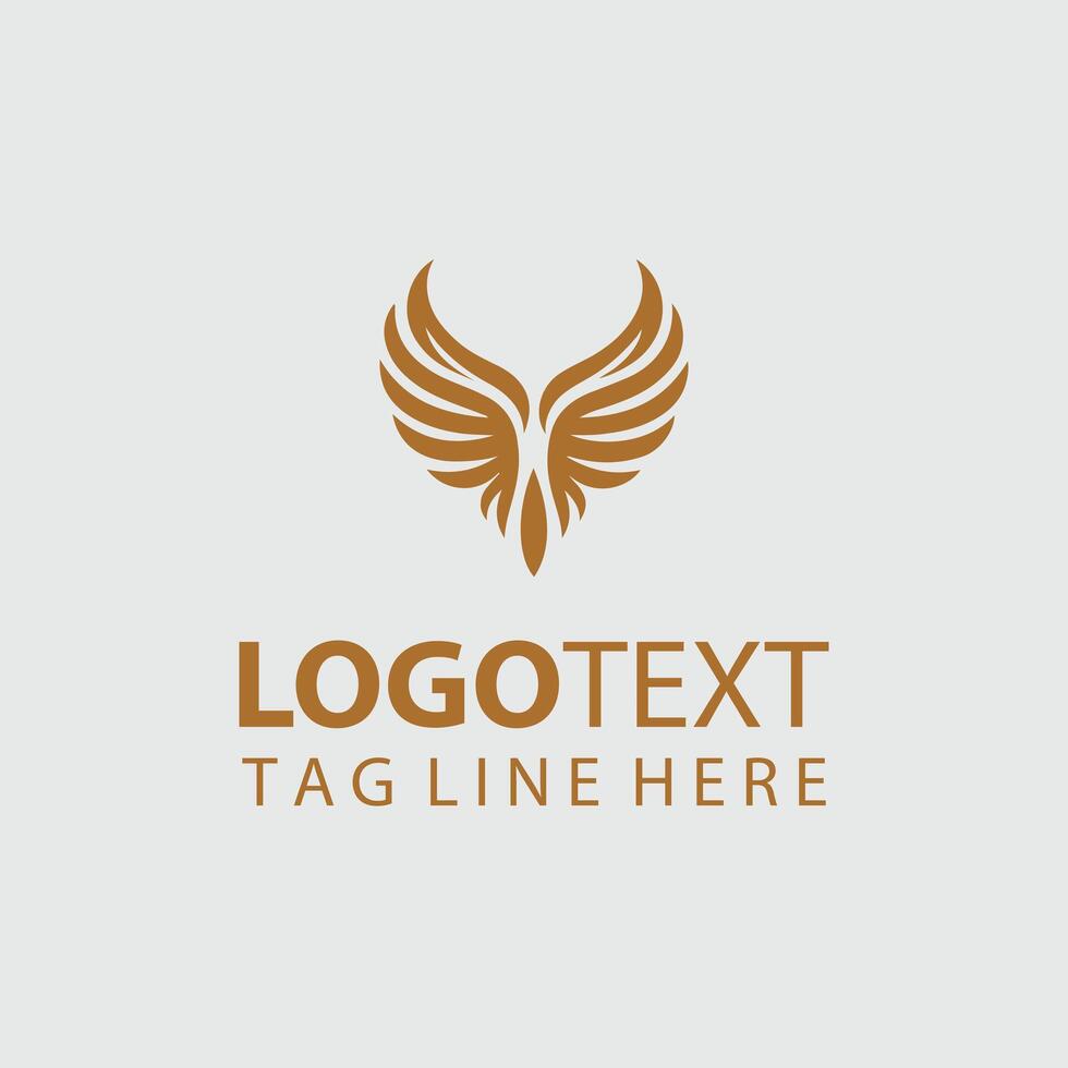Golden eagle logo design vector