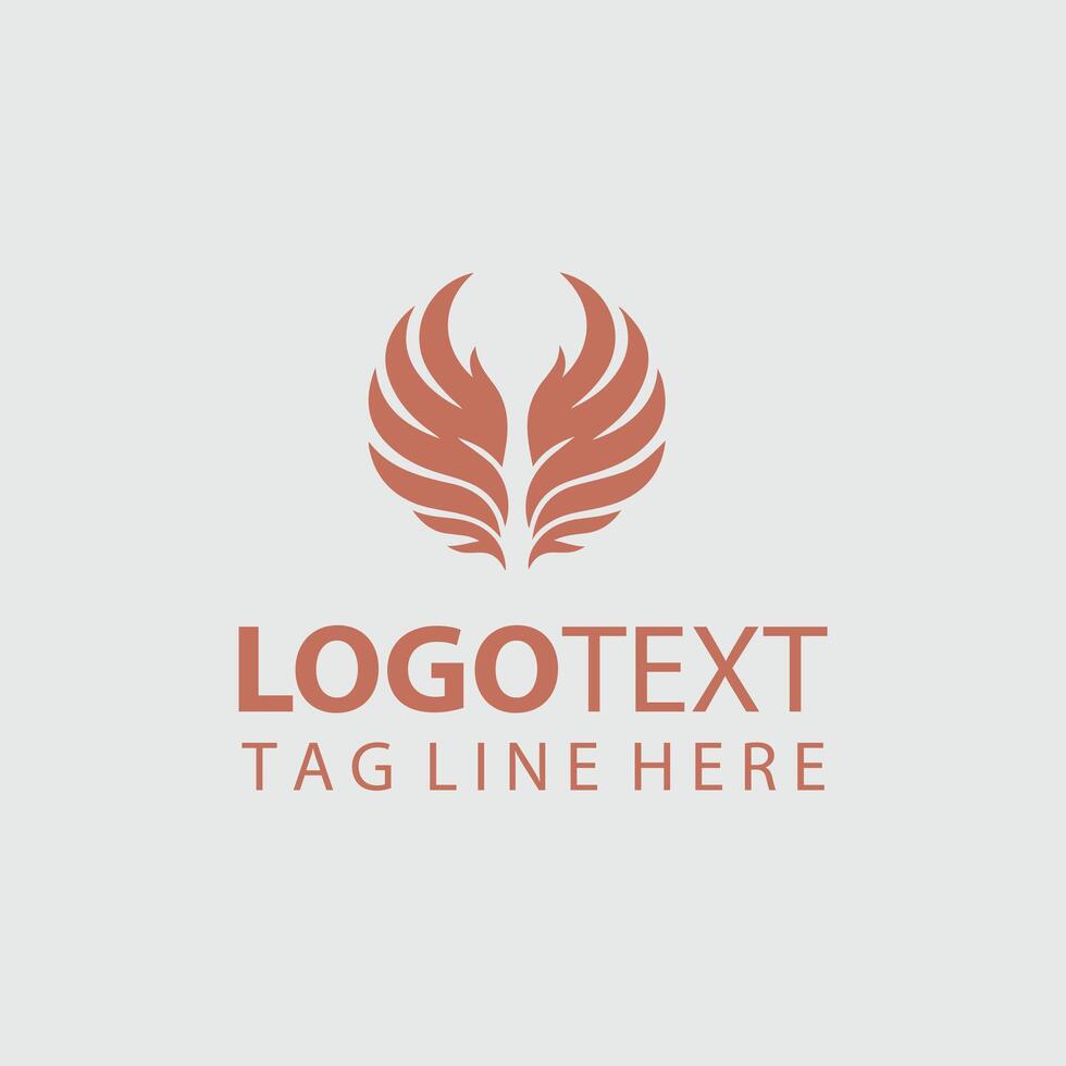 A logo design for a company that is made from a bird vector