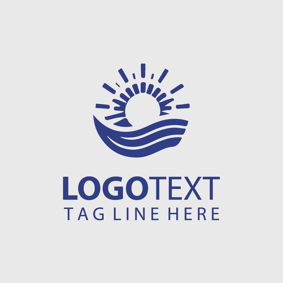 The sun logo design for a company vector